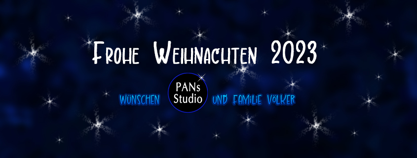 Frohe Weihnachten 2023 wünschen PANs Studio - Aygün und Peter Völker